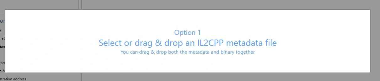 Il2CppInspectorPro option 1